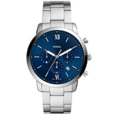 Buy Shop Fossil Neutra Chronograph Blue Dial Silver Steel Strap Watch for Men - FS5792 USA Online