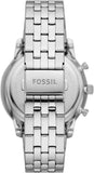 Buy Shop Fossil Neutra Chronograph Blue Dial Silver Steel Strap Watch for Men - FS6025 USA Online