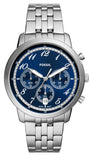 Buy Shop Fossil Neutra Chronograph Blue Dial Silver Steel Strap Watch for Men - FS6025 USA Online