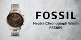 Buy Shop Fossil Neutra Chronograph Brown Dial Two Tone Steel Strap Watch for Men - FS5869 USA Online
