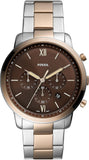 Buy Shop Fossil Neutra Chronograph Brown Dial Two Tone Steel Strap Watch for Men - FS5869 USA Online