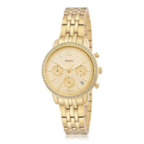 Buy Shop Fossil Neutra Chronograph Gold Dial Gold Steel Strap Watch for Women - ES5219 USA Online