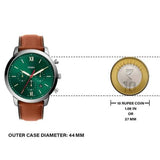 Buy Shop Fossil Neutra Chronograph Green Dial Brown Leather Strap Watch for Men - FS5735 USA Online
