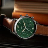 Buy Shop Fossil Neutra Chronograph Green Dial Brown Leather Strap Watch for Men - FS5735 USA Online