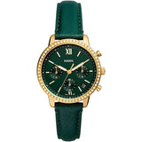 Buy Shop Fossil Neutra Chronograph Green Dial Green Leather Strap Watch for Women - ES5239 USA Online