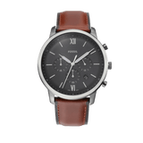 Buy Shop Fossil Neutra Chronograph Grey Dial Brown Leather Strap Watch for Men - FS5512 USA Online