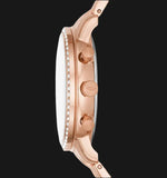 Buy Shop Fossil Neutra Chronograph Mother of Pearl Brown Dial Rose Gold Steel Strap Watch for Women - ES5218 USA Online