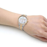 Buy Shop Fossil Neutra Chronograph Mother of Pearl White Dial Two Tone Steel Strap Watch for Women - ES5216 USA Online