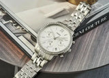 Buy Shop Fossil Neutra Chronograph Silver Dial Silver Steel Strap Watch for Women - ES5217 USA Online