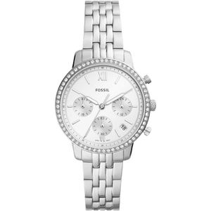 Buy Shop Fossil Neutra Chronograph Silver Dial Silver Steel Strap Watch for Women - ES5217 USA Online