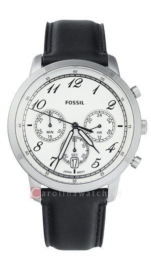 Buy Shop Fossil Neutra Chronograph White Dial Black Leather Strap Watch for Men - FS6023 USA Online