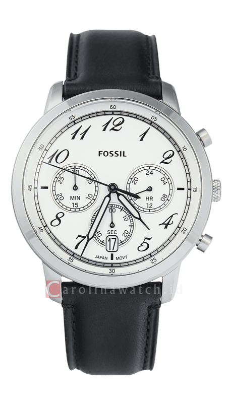 Buy Shop Fossil Neutra Chronograph White Dial Black Leather Strap Watch for Men - FS6023 USA Online
