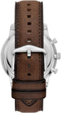 Buy Shop Fossil Neutra Chronograph White Dial Brown Leather Strap Watch for Men - FS6022 USA Online