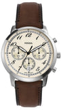 Buy Shop Fossil Neutra Chronograph White Dial Brown Leather Strap Watch for Men - FS6022 USA Online