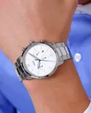 Buy Shop Fossil Neutra Chronograph White Dial Silver Steel Strap Watch for Men - FS5433 USA Online