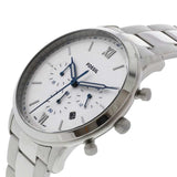 Buy Shop Fossil Neutra Chronograph White Dial Silver Steel Strap Watch for Men - FS5433 USA Online