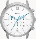 Buy Shop Fossil Neutra Chronograph White Dial Silver Steel Strap Watch for Men - FS5433 USA Online