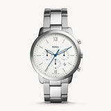 Buy Shop Fossil Neutra Chronograph White Dial Silver Steel Strap Watch for Men - FS5433 USA Online