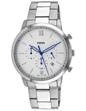 Buy Shop Fossil Neutra Chronograph White Dial Silver Steel Strap Watch for Men - FS5433 USA Online