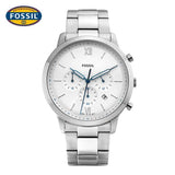 Buy Shop Fossil Neutra Chronograph White Dial Silver Steel Strap Watch for Men - FS5433 USA Online