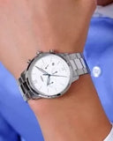 Buy Shop Fossil Neutra Chronograph White Dial Silver Steel Strap Watch for Men - FS5433 USA Online