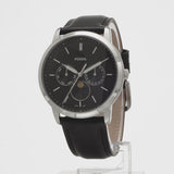 Buy Shop Fossil Neutra Minimalist Moonphase Black Dial Black Leather Strap Watch for Men - FS5904 USA Online
