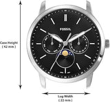Buy Shop Fossil Neutra Minimalist Moonphase Black Dial Black Leather Strap Watch for Men - FS5904 USA Online