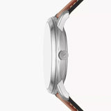 Buy Shop Fossil Neutra Minimalist Moonphase Blue Dial Brown Leather Strap Watch for Men - FS5903 USA Online