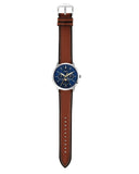 Buy Shop Fossil Neutra Minimalist Moonphase Blue Dial Brown Leather Strap Watch for Men - FS5903 USA Online