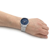 Buy Shop Fossil Neutra Minimalist Moonphase Blue Dial Silver Steel Strap Watch for Men - FS5907 USA Online