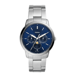 Buy Shop Fossil Neutra Minimalist Moonphase Blue Dial Silver Steel Strap Watch for Men - FS5907 USA Online