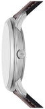Buy Shop Fossil Neutra Minimalist Moonphase Silver Dial Brown Leather Strap Watch for Men - FS5905 USA Online