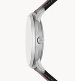 Buy Shop Fossil Neutra Minimalist Moonphase Silver Dial Brown Leather Strap Watch for Men - FS5905 USA Online