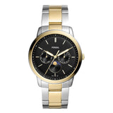 Buy Shop Fossil Neutra Moonphase Multifunction Black Dial Two Tone Steel Strap Watch for Men - FS5906 USA Online