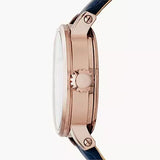 Buy Shop Fossil Original Boyfriend Skeleton White Dial Blue Leather Strap Watch for Women - ME3086 USA Online