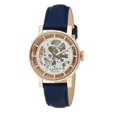 Buy Shop Fossil Original Boyfriend Skeleton White Dial Blue Leather Strap Watch for Women - ME3086 USA Online