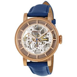 Buy Shop Fossil Original Boyfriend Skeleton White Dial Blue Leather Strap Watch for Women - ME3086 USA Online