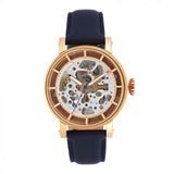 Buy Shop Fossil Original Boyfriend Skeleton White Dial Blue Leather Strap Watch for Women - ME3086 USA Online