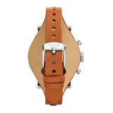Buy Shop Fossil Original Boyfriend Sport Chronograph Beige Dial Brown Leather Strap Watch for Women - ES4046 USA Online