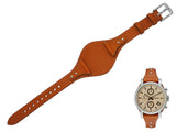Buy Shop Fossil Original Boyfriend Sport Chronograph Beige Dial Brown Leather Strap Watch for Women - ES4046 USA Online