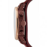 Buy Shop Fossil Original Boyfriend Sport Chronograph Maroon Dial Maroon Leather Strap Watch for Women - ES4114 USA Online