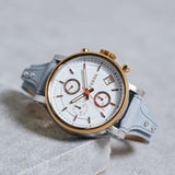 Buy Shop Fossil Original Boyfriend White Dial Light Blue Leather Strap Watch for Women - ES4045 USA Online