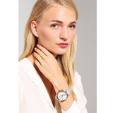 Buy Shop Fossil Original Boyfriend White Dial Light Blue Leather Strap Watch for Women - ES4045 USA Online