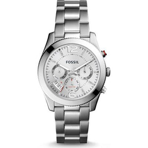 Buy Shop Fossil Boyfriend Multifunction Silver Dial Silver Steel Strap Watch for Women - ES3883 USA Online