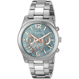 Buy Shop Fossil Perfect Boyfriend Mother of Pearl Blue Dial Silver Steel Strap Watch for Women - ES3880 USA Online