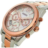 Buy Shop Fossil Perfect Boyfriend Mother of Pearl Dial Two Tone Steel Strap Watch for Women - ES4135 USA Online