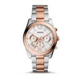 Buy Shop Fossil Perfect Boyfriend Mother of Pearl Dial Two Tone Steel Strap Watch for Women - ES4135 USA Online