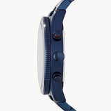Buy Shop Fossil Perfect Boyfriend Multifunction Blue Dial Blue Steel Strap Watch for Women - ES4093 USA Online