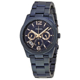 Buy Shop Fossil Perfect Boyfriend Multifunction Blue Dial Blue Steel Strap Watch for Women - ES4093 USA Online