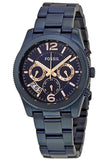 Buy Shop Fossil Perfect Boyfriend Multifunction Blue Dial Blue Steel Strap Watch for Women - ES4093 USA Online